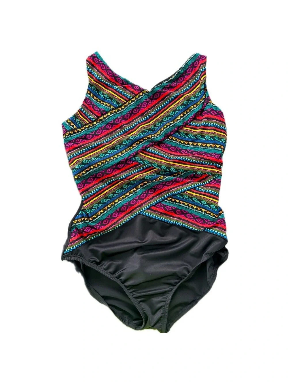 Miraclesuit Raya De Sol Brio One-Piece Slimming Swimsuit Women's Size 16